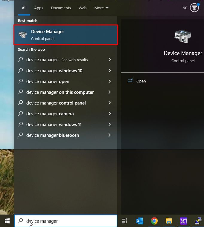 Device Manager window